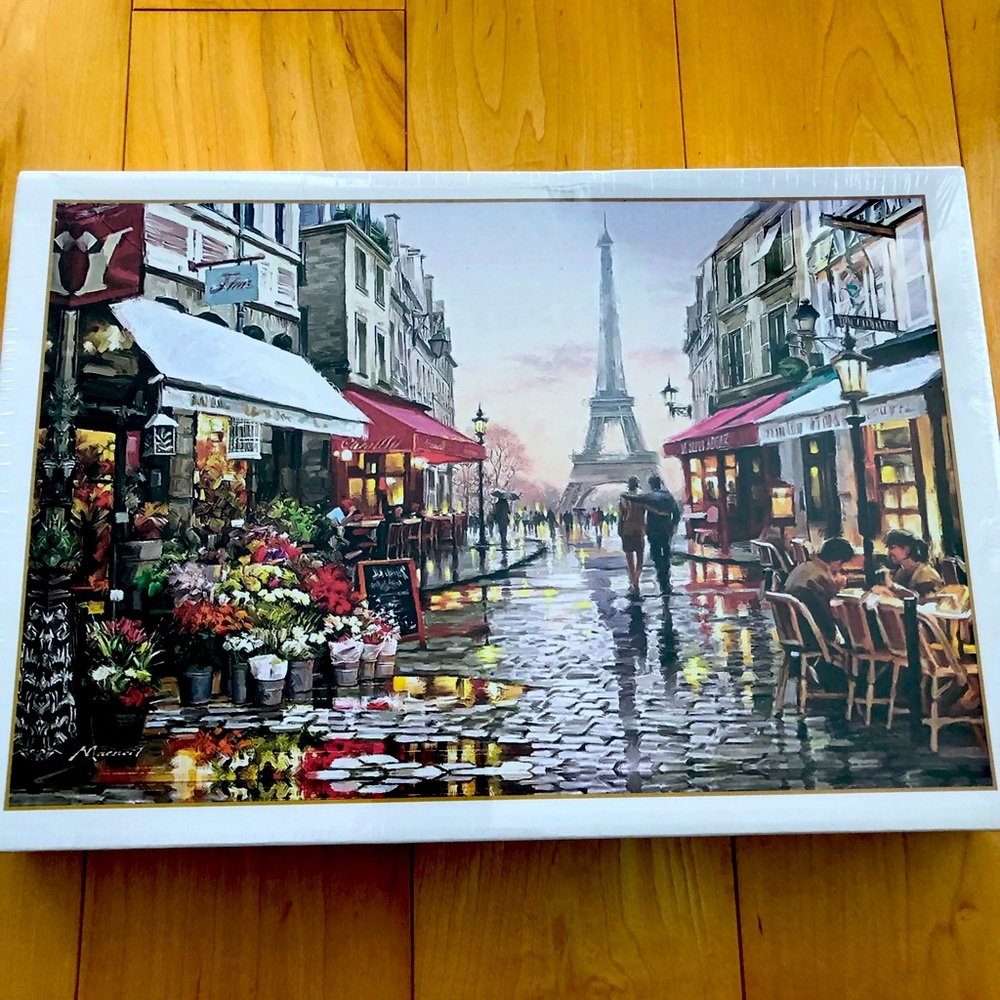 Paris Puzzle-brand new!  Eiffel Tower, outdoor cafe, florist